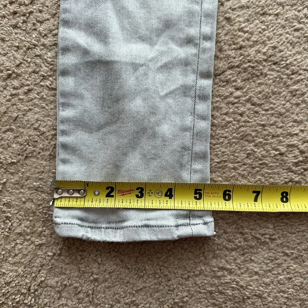 Asos Jeans Women's Size 32x34 Casual Skinny Denim Grey Light Distressed - Picture 12 of 15